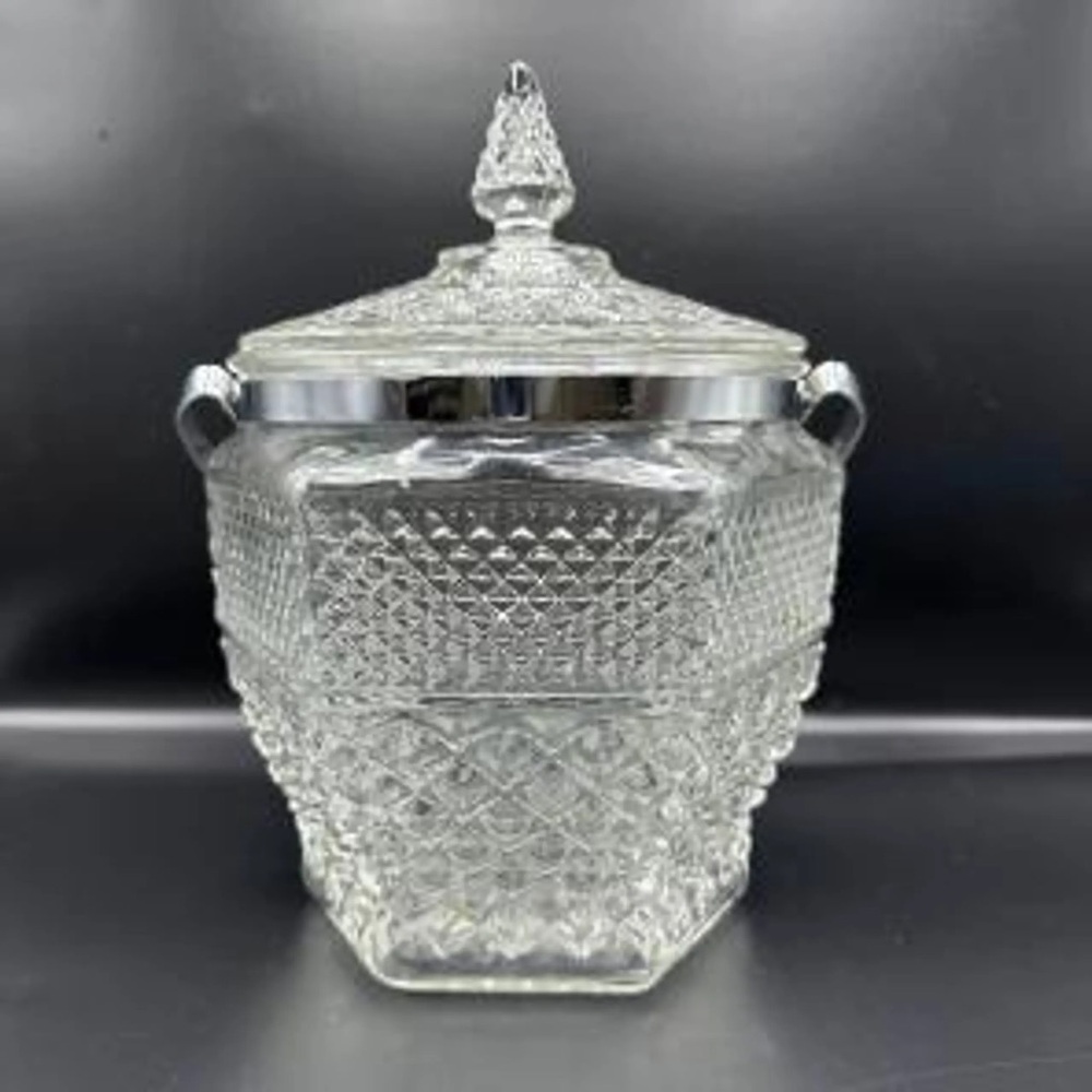 Anchor Hocking Clear Glass Lidded Jar, Ice Bucket, or Canister - Picture 2 of 5